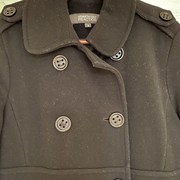 Kenneth Cole Reaction Knee-Length Pea Coat - Size 8 - Picture 3 of 3